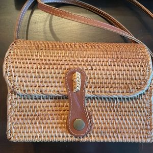 Rattan Summer Crossbody Bag